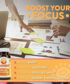 Alternative view of Natures Wellness Brain Booster | Natural Cognitive Enhancer for Increased Focus, Memory and Mental Clarity | Nootropics Brain Supplement | DMAE, Rhodiola Rosea Extract, Bacopa Monnieri, Ginkgo Biloba
