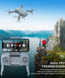SYMA GPS Drone with 4K EIS UHD 90°FOV Camera for Adults Beginner, FPV RC Quadcopter with Brushless Motor, 2 Batteries 54 Min Flight Time, 5GHz Transmission, Smart Auto Return Home, Follow Me 28 81B5BcNFiqL