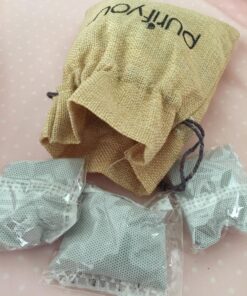 100% Natural Bamboo Charcoal Air Purifying Bag - Set of 12 Carbon Filters, Deodorizer Bags, Odor Absorber for Diaper Pail, Trash, Shoes, Closets, Cars, Fridge, Pets House, Kitchen, Home by purifyou 35 81B5FT74MvL