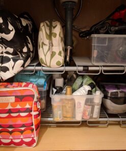 DecoBros Under Sink 2 Tier Expandable Shelf Organizer, Silver 47 81B5eUf78CL