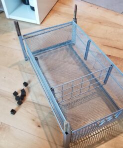 DecoBros Mesh Cabinet Basket Organizer with Split Card, Silver (Medium - 9.4 x 15.3 x 5) Medium - 9.4 x 15.3 x 5 34 81B6p9jw LL