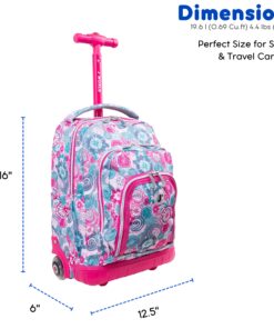 J World New York Kids' Lollipop Rolling Backpack & Lunch Bag Set, Blue Raspberry, One Size 25 81B75EOMcdL