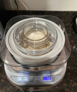 Cuisinart Ice Cream Maker Machine, 2 Quart, Cool Creations Frozen Yogurt, Gelato, Sorbet Maker, LCD Screen and Timer, Stainless Steel, ICE-70P1 Ice Cream Maker with Countdown Timer 37 81B7Jn0w3pL