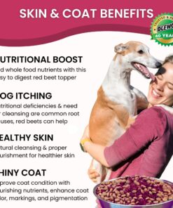 Olewo Original Red Beets for Dogs – Natural Anti Itch for Dogs, Dog Food Topper, Immune, Cleansing, Skin & Coat Support, Dehydrated Whole Food Dog Multivitamin, Fiber for Dogs, 2.2 lbs 2.2 Pounds 18 81B7vAffDSL