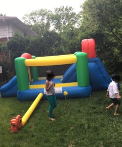 Little Tikes Jump and Double Slide Bouncer, 168.00 L x 108.00 W x 84.00 H Inches , White 49 81BCj8smp5L