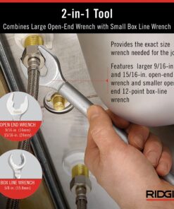 RIDGID 27023 Model 2002 One Stop 2-in-1 Wrench for Angle Stops, Straight Stops, and Compression Couplings 14 81BDl DCveL