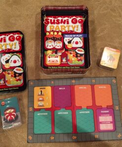 Sushi Go Party! - The Deluxe Pick & Pass Card Game by Gamewright, Multicolored Go Party! 49 81BETg5m13L 3