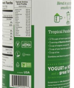 Manitoba Harvest HEMP PRO FIBER, 16 Ounce Tubs (Pack of 2) 12 81BEfQ4irsL