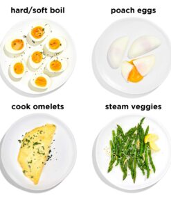 Chefman Electric Egg Cooker Boiler Rapid Poacher, Food & Vegetable Steamer, Quickly Makes Up to 6, Hard, Medium or Soft Boiled, Poaching/Omelet Tray Included, Ready Signal, BPA-Free, Red 22 81BEnBapzeL 3