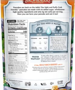 Keto Pancake & Waffle Mix by Birch Benders, High Protein, Gluten-free, Made with Almond, Just Add Water, 10 oz (Pack of 3) 10 Ounce (Pack of 3) 28 81BHXIfRfdL