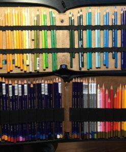 Speedball Art Products Genuine Leather Storage Case for Pencils, Makers, Pens and Art Supplies Antique Brown 120 Pencil Capacity 60 81BIaSbrfYL