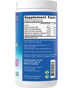 Natural Vitality Calm, Magnesium Citrate & Calcium Supplement, Drink Mix Powder Supports a Healthy Response to Stress, Gluten Free, Vegan, & Non-GMO, Raspberry Lemon, 16 Oz 16 Ounce (Pack of 1) 39 81BJ0XOtCOL 2