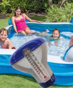 ATIE Floating 1" Mini Small Chlorine Tablet Dispenser with Built-in Floating Thermometer for Pool, Spa, Hot Tub, Fountain, Perfect for Inflatable Above-Ground Pools 7 81BJCNjq1pL