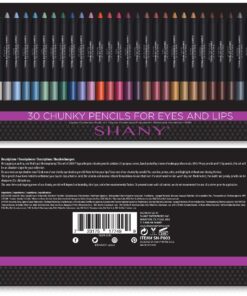 SHANY Chunky Eyeshadow Pencils Lip Liner, Eyeliner, Eye Pencils - Multi-Use Chunky Pencils for Eye Shadow, Lip Makeup, Lipstick with Vitamin E and Aloe Vera - Premium Packaging - Set of 30 Colors 35 81BLItfH4rL