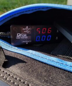 Solar Panels Charger with Digital Ammeter, BigBlue 28W SunPower Camping Solar Panel, Dual USB(5V/4A Overall), IPX4 Waterproof, Compatible with iPhone 13/11/Xs/X/8/7, iPad, Samsung Galaxy, Google Pixel Blue 74 81BLtNNpjCL