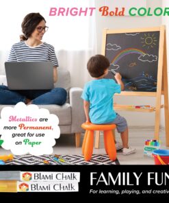 Blami Arts Liquid Chalk Markers Washable -14 Ink Pens & Extra Gold and Silver Colors - Chalkboard Labels Pack Included Non Toxic - Reversible Tips and Erasing Sponge included 14-pack multi-colors 28 81BM6MZA2fL 1