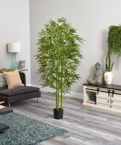 Alternative view of Nearly Natural 5386 Bamboo UV Resistant Tree, 6-Feet, Green,72" x 8" x 8" 72" x 8" x 8"