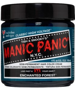MANIC PANIC Enchanted Forest Green Hair Dye – Classic High Voltage - Semi Permanent Deep Teal Green Hair Color With Blue Undertones - Vegan, PPD & Ammonia Free (4oz) 4 Fl Oz (Pack of 1)