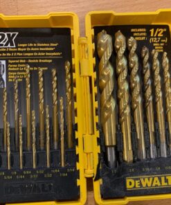 DEWALT Titanium Nitride Coated Drill Bit Set, Pilot Point, 21-Piece (DW1361) 21-Piece Drill Bit Set 33 81BT6oyj dL