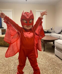 PJ Masks Owlette Deluxe Toddler Costume Medium (3T-4T) Red 32 81BULviGp0L