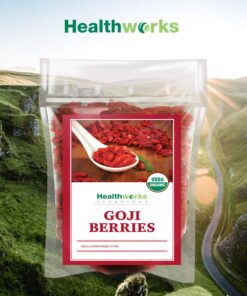Healthworks Raw Goji Berries (32 Ounces / 2 Pound) | Certified Organic & Sun-Dried | Keto, Vegan & Non-GMO | Baking, Teas & Smoothies | Antioxidant Superfood 2 Pound (Pack of 1) 19 81BUVtKQUL 1
