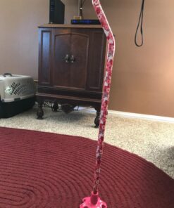 NOVA Designer Walking Cane with Offset Handle, Lightweight Adjustable Walking Stick with Carrying Strap Pink Petal Power Design 17 81BW0j7omlL