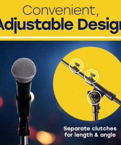 Hola! Music Mic Stand w/Adjustable Height for Home, Studio, Office or Stage Use - Standard Clutch Single Unit Standard Clutch - 1 Unit 35 81Ba4 69t3L