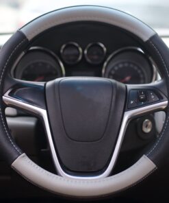 Alternative view of Mayco Bell Car Steering Wheel Cover 15 inch Comfort Durability Safety (Gray) Black Gray