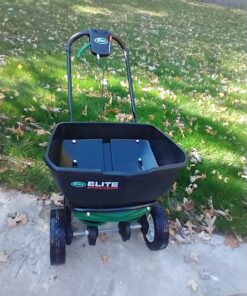 Scotts Elite Spreader for Grass Seed, Fertilizer, Salt and Ice Melt, Durable Push Spreader Holds up to 20,000 sq. ft Product Single Pack 65 81Bb047ROJL