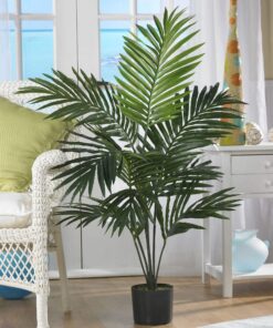 Alternative view of Nearly Natural 5296 Kentia Palm Silk Tree, 5-Feet, Green,9" x 9" x 62.5" 9 x 9 x 62.5
