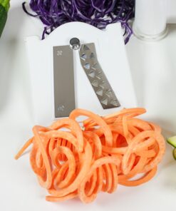 Paderno World Cuisine 3-Blade Vegetable Slicer / Spiralizer, Counter-Mounted and includes 3 Stainless Steel Blades White 41 81Bckjd8IL