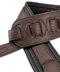Walker & Williams G-514 Cognac Brown Multi Layer Handmade Guitar Strap with Padded Glove Leather Back For Acoustic, Electric, And Bass Guitars 8 81Bd866CgJL