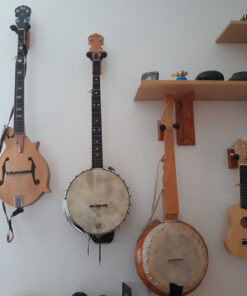 Ohuhu Guitar Wall Mount Hanger: 4-Pack Rotatable Hardwood Guitar Hangers with Screws-Adjustable Stopper Guitar Mount Hook Holder Stand for Ukulele Bass Electric Acoustic Guitar Banjo Mandolin-Wood Wood 47 81BeNN3g GL