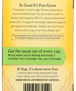Yogi Tea, Green Tea Pure Green, 16 Count 10 81Bg8M9fVpL