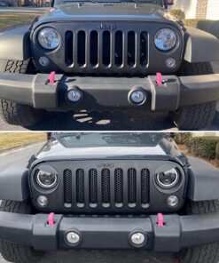 Opall Black Bezels Front Light Headlight Angry Bird Style Trim Cover for Jeep Wrangler JK JKU Rubicon Sahara 2007-2018, not for JL 31 81BixeaFneL
