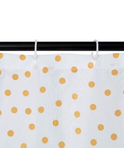 Amazon Basics Bathroom Shower Curtain - Gold Polka Dot, 72 Inch 10 81BkxlEy7xL