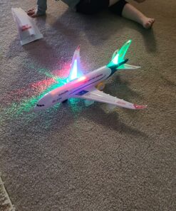 Kidsthrill Kids Airplane Toy, Bump & Go Technology, Toy Airplane With Flashing Colorful Lights Music & Airplane Sounds, Toddler Toys For Boys & Girls Gifts age 3 4 5 6 7 8 9 10 11 12 years old A380 32 81BoWfPpVkL