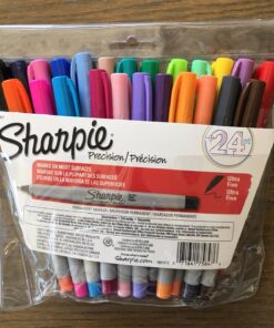 SHARPIE Permanent Markers, Ultra Fine Point, Assorted Colors, 24 Count 24-Count Ultra-Fine 34 81Bomj 4DgL