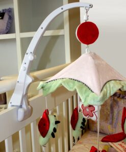 J.L. Childress Crib Mobile Attachment Clamp 18 Inch, Easy Attachment with Rubber Padding, Fits Traditional and Convertible Cribs, White 25 81BrwRonkL