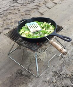 Quick Grill Medium: Original Folding Charcoal BBQ Grill Made from Stainless Steel/Carrying Bag for Backpacking Included / 46 81BuhH9CIoL