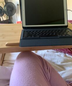 BIRDROCK HOME Bamboo Laptop Bed Tray with Multi-Position Adjustable Tilt Surface | Storage Drawer | Fits Laptops Up to 15" | Tablets Up to 9.6" | Natural | Work from Home | Computer Lap Tray 43 81Bum MbIIL