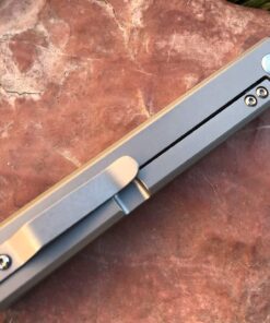 TACTICAL GEARZ Japanese Style Higonokami Front Flipper! Solid Titanium Handle! D2 Steel Tanto Blade. Includes Sheath! (Tatsu Higonokam) Tatsu Higonokam 14 81BuoMSJ PL