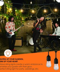 20 Pack S14 Clear Bulbs 11 Watt Warm Replacement Incandescent Glass Light Bulbs with E26 Medium Base for Indoor and Outdoor Commercial Grade Outdoor Patio Vintage String Lights 21 81BwFRffuHL