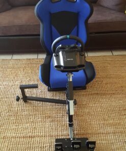 OpenWheeler GEN3 Racing Wheel Stand Cockpit Blue on Black | Fits All Logitech G923 | G29 | G920 | Thrustmaster | Fanatec Wheels | Compatible with Xbox One, PS4, PC Platforms 65 81BxcG6VNHL