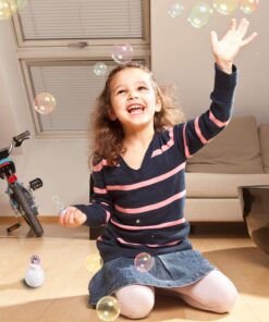 LED Light Up Unicorn Bubble Wand Toy | Includes (2) 3oz Bubble Solutions | Batteries Included 15 81C 2EiiKxL