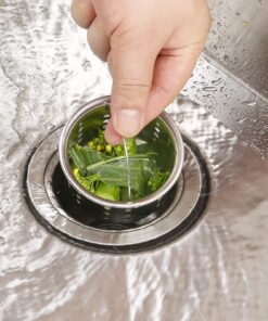 KES Kitchen Sink Drain Strainer 3-1/2-Inch Sink Drain Assembly Stopper with Deep Basket Cover Lid Rustfree SUS 304 Stainless Steel, S3001 32 81C0KyP4hAL