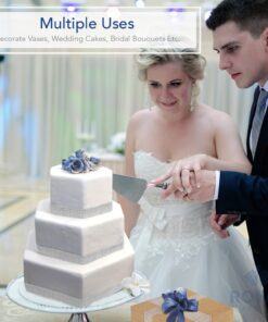 Royal Imports Diamond Sparkling Rhinestone Bling Wrap Ribbon Bulk DIY Roll - Event Decorations, Wedding Cake, Bridal/Baby Shower, Birthday, Arts & Crafts, Party Decorations - 30 Ft - 1 Roll - Silver 1 Roll (24-Rows) 37 81C0lCujF2L