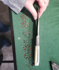 Randy knives RA-9002 Custom Made Damascus Steel Hunting Knife Bone Handle, Damascus Bolster, with Real Leather Sheath. 22 81C1TieZZvL