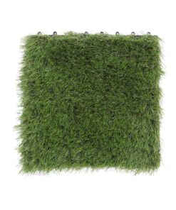 GOLDEN MOON Turf Grass, Artificial Grass, Tile Interlocking and Self-Draining Mat for Patio, Indoor Outdoor, 1x1 ft, 1.5 in Pile Height, 9 Pack 9 Tiles(9 sq ft) 34 81C2UXJOiHL