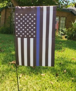 ERT Thin Blue Line Garden Flag Double sided 12.5 x 18 Inch Police Flag American Flag Made by Oxford lawn decoration 24 81C3NFd8f6L